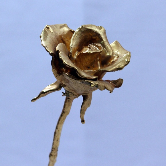 24K Gold Dipped Real Rose - Picture 2 of 7